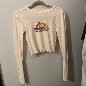 Pacsun "Rise Like The Sun" Long Sleeve T-shirt Size XS